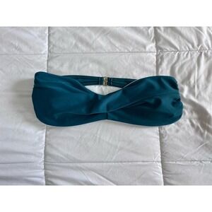 Victorias Secret Twist Front Strapless Large Bandeau Swim Bikini Top Blue